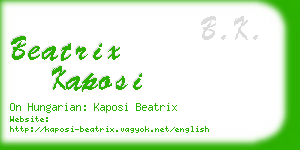 beatrix kaposi business card